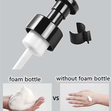 2 Pack Foaming Soap Dispenser, Empty Refillable Pump Bottles for Shampoo, Liquid Soap, Body Wash, Hand Soap Dispenser (250ml/8.5oz,Amber)