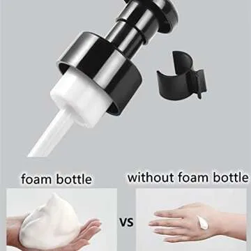 2 Pack Foaming Soap Dispenser, Empty Refillable Pump Bottles for Shampoo, Liquid Soap, Body Wash, Hand Soap Dispenser (250ml/8.5oz,Amber)