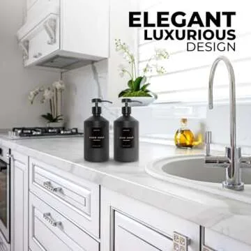 Luxury Glass Soap Dispenser Set: Stylish Modern Home Essential