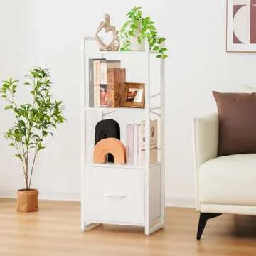 Stylish Yoobure Bookshelf with Drawer for Small Spaces
