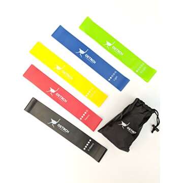 Ostrch Resistance Loop Bands for Home or Outdoor Workouts: Fitness, Physical Therapy, Yoga - Exercis...