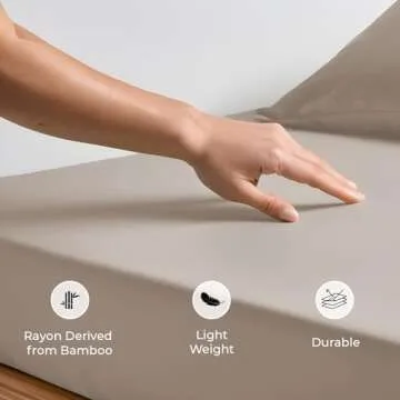 LINENWALAS Bamboo Fitted Sheet - King Size Ultimate Comfort