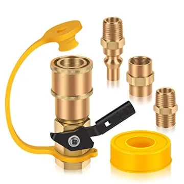Blasoul 1/4" Quick Connect Propane Hose Adapter - Ideal for RV to Grill Connections