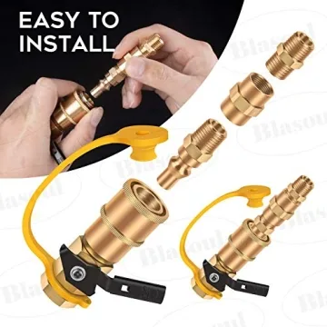 Blasoul 1/4" Quick Connect Hose Adapter for RV & Grills