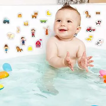 Farm Animals Window Cling Window Thick Gel Clings Decals Stickers for Kids Toddlers and Adults Home Airplane Classroom Nursery Farm Party Supplies Decorations Removable and Reusable 23 PCS