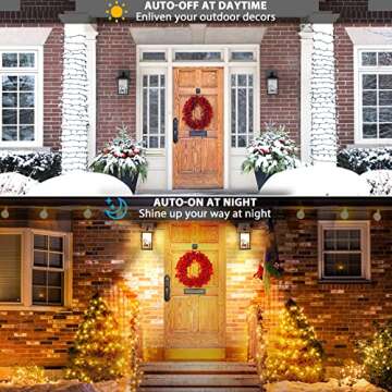 OYKYOHEI Porch Lights with GFCI Outlet, Dusk to Dawn Outdoor Light with Outlet, 3 Lighting Modes Wall Light Fixtures, Waterproof Aluminum Exterior Wall Lanterns Mount Sconces Outside for House Garage