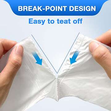 Charmount Small Trash Bags 1.2 Gallon, 102 Count Garbage Bags Bathroom Trash Can Liners,fit 4.5-5 Liter Clear