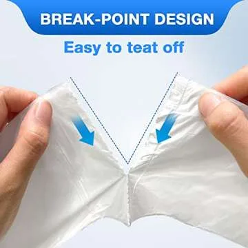 Charmount Small Trash Bags 1.2 Gallon, 102 Count Garbage Bags Bathroom Trash Can Liners,fit 4.5-5 Liter Clear