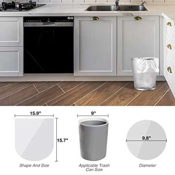 Charmount Small Trash Bags 1.2 Gallon, 102 Count Garbage Bags Bathroom Trash Can Liners,fit 4.5-5 Liter Clear