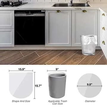 Charmount Small Trash Bags 1.2 Gallon, 102 Count Garbage Bags Bathroom Trash Can Liners,fit 4.5-5 Liter Clear