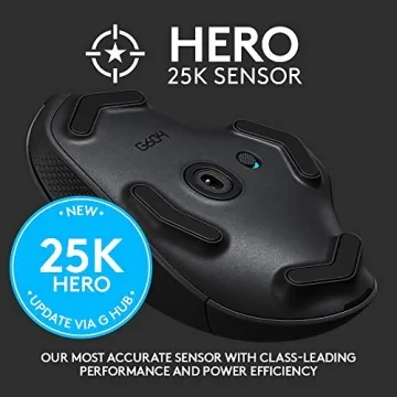 Logitech G604 LIGHTSPEED Gaming Mouse with 15 programmable controls, up to 240 hour battery life, dual wireless connectivity modes, hyper-fast scroll wheel - Black