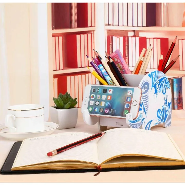 Pencil Holder & Phone Holder Desk Organizer
