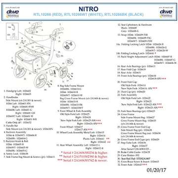 Drive Medical RTL10266BK Nitro Foldable Rollator Walker with Seat, Standard Height, Black