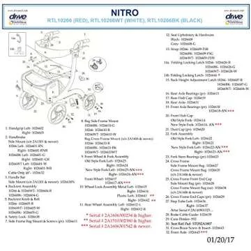 Drive Medical RTL10266BK Nitro Foldable Rollator Walker with Seat, Standard Height, Black