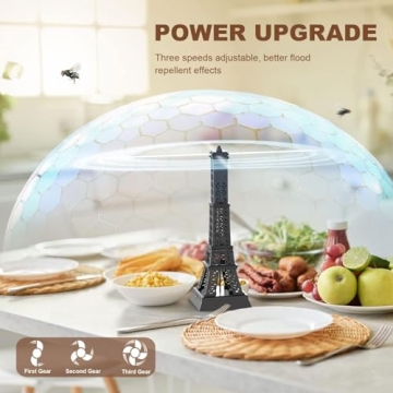 Immerrity 3 Pcs Fly Repellent Fans: Portable and Stylish Solution for Outdoor Dining