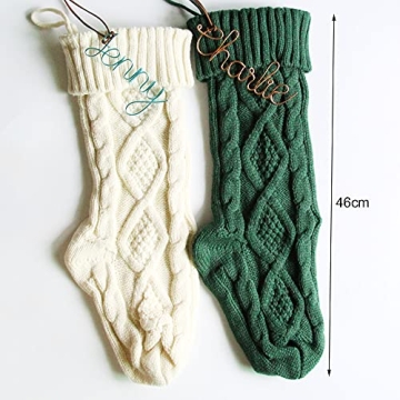 Personalized Wire Christmas Stocking Tags for Gifts