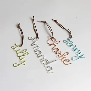 Personalized Wire Christmas Stocking Tags for Gifts