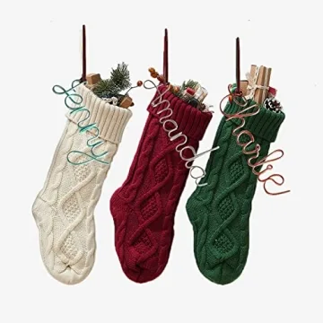 Personalized Wire Christmas Stocking Tags for Gifts