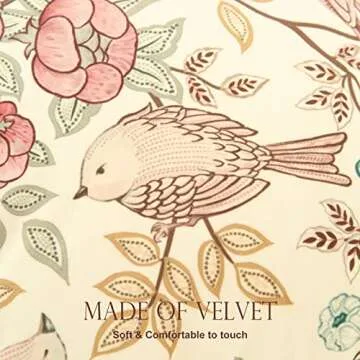 patdrea Designer Outdoor Pillows Covers Decorative Rectangle Throw Pillow Covers, Velvet Farmhouse Throw Covers 12"x 20",Vintage Floral Throw Pillow Case for Couch Sofa Bed Living Room