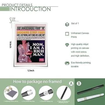 VERENIX Funky Wall Art Groovy poster Print Hot Girls Drink Champagne Preppy Pictures Trendy Newspapers Wall Decor for Living Room Bar Cart 12x16in Unframed, 12 x 16 in Unframed