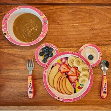 Minnie Mouse Toddler Dinnerware Set - 4 Piece Fun Design