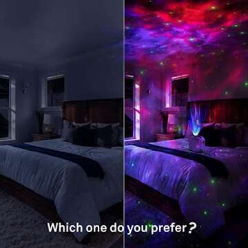 itayak Galaxy Projector,Night Light Star Projector with Bluetooth Speaker, Remot Control LED Nebula Cloud Gift for Kids Room Bedroom Decor, Accompany,Night Light Ambiance