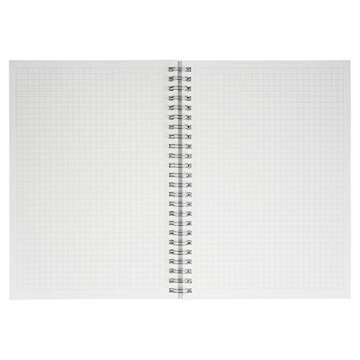 HULYTRAAT Hardcover Graph Ruled Spiral Notebook, 5.8 x 8.3 Inches A5, Transparent, 160-Page 80-Sheet Square Grid Journal (AWPPS1)