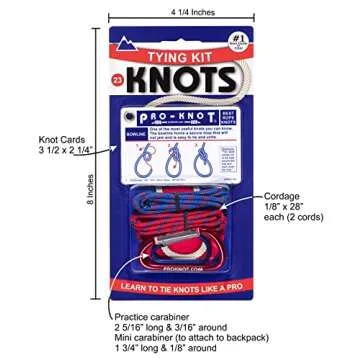 Knot Tying Kit | Pro-Knot Rope Cards with Practice Cords
