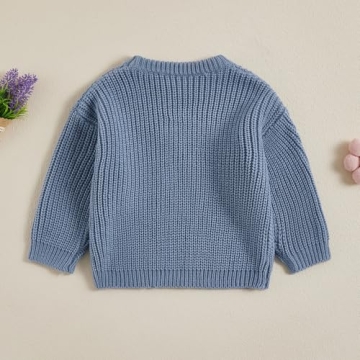 Lamuusaa Toddler Baby Girl Knit Sweater for Fall Winter
