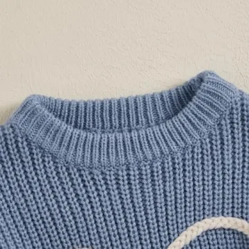 Lamuusaa Toddler Baby Girl Knit Sweater for Fall Winter