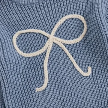 Lamuusaa Toddler Baby Girl Knit Sweater for Fall Winter