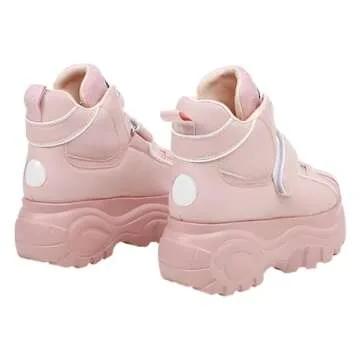 ANUFER Women's Goth Punk High Top Platform Sneakers