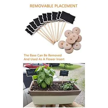 20PCS Wood Mini Chalkboard Sign and Replacement Stickers, Food Labels for Party Buffet,Blackboard for Message Board Signs,Weddings Place Cards, Birthday Party