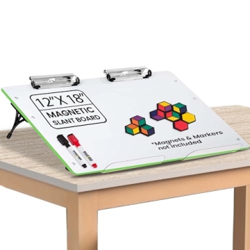 Visual Edge Slant Board - Adjustable, Portable Workstation with Magnetic Whiteboard for Optimal Writ...