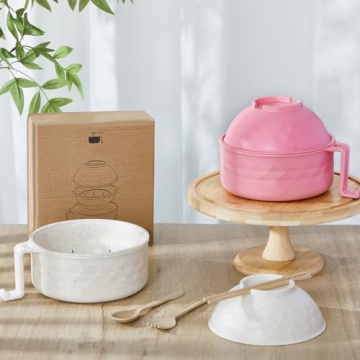 Quick Ramen Cooker Set with Spoon and Chopsticks