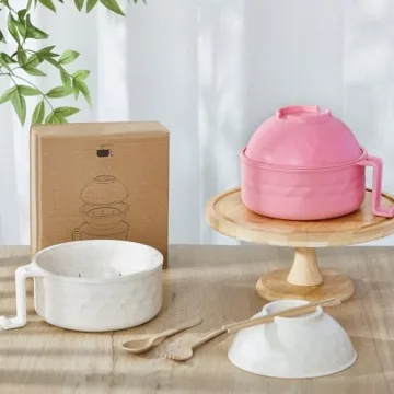 Quick Ramen Cooker Set with Spoon and Chopsticks