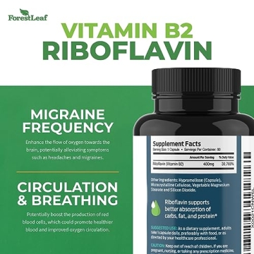 ForestLeaf Riboflavin 400mg - Energy & Cell Health Booster