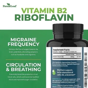 ForestLeaf Riboflavin 400mg - Energy & Cell Health Booster