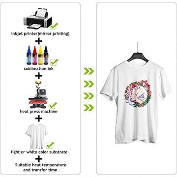 A-SUB Sublimation Paper 11x17 Inch for DIY Unique Christmas Gifts Compatible with Inkjet Printer which Match Sublimation Ink 100 Sheets