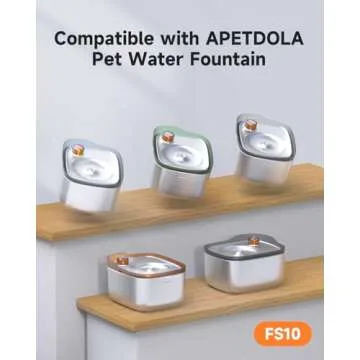 Stainless Steel Cat Water Fountain Filter, 10 Pack Filters for Cat Fountain 4.5L/158oz, Replacement Filters with 6 Layer Filtration System Food Grade for Pet Water Fountain