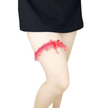 YunPeng Wedding Bridal Lace Garters with Bowknot - 2pc Set