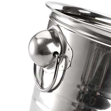 ZENFUN 2 Pack 3 Quart Ice Bucket with Handles, Beverage Tub with Handles, Galvanized Metal Ice Bucket, Drink and Wine Chiller for Bar, Party, BBQ, Great for Indoor and Outdoor Use