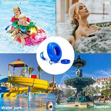 WWD POOL Chlorine Dispenser for Pool, Floating Mini Spa Chemical Dispenser Chlorine/Bromine Tablet Floater1 Inch Tablets Holder Idea for Spa Hot Tub Inflatable Pool [ Foldable ]