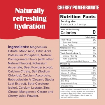 Hydrating Ultima Electrolyte Drink Mix Cherry Pomegranate 90 Servings