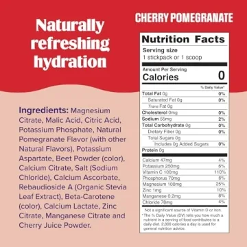 Hydrating Ultima Electrolyte Drink Mix Cherry Pomegranate 90 Servings