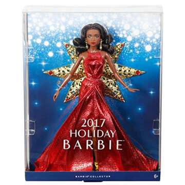 Barbie 2018 Holiday Doll with Red Gown & Accessories