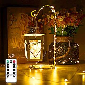 Liyade Fairy Lights Battery Operated 79FT 240 LED String Lights 8 Modes Christmas Lights Warm White,...