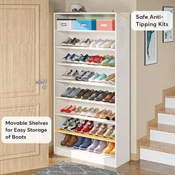 Tribesigns 70.8'' Shoe Cabinet - Space Saver & Organizer