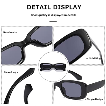 Stylish KIMORN Rectangle Sunglasses for Summer Fashion