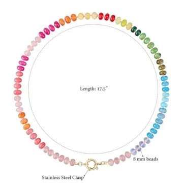 Discover LALAPPLE Colorful Beaded Gemstone Necklace